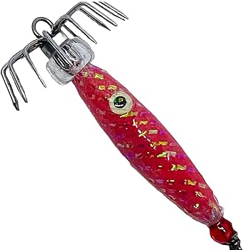 Amazon.com : Squid Jig Handmade 3/8oz Weighted 25mm Hooks
