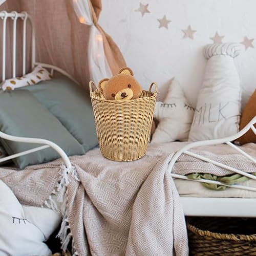 Miniatura 5 de BESTOYARD 1 cesta de pañales, cestas de manta, cesta de almacenamiento tejida, contenedores de almacenamiento plegables de plástico plegable de