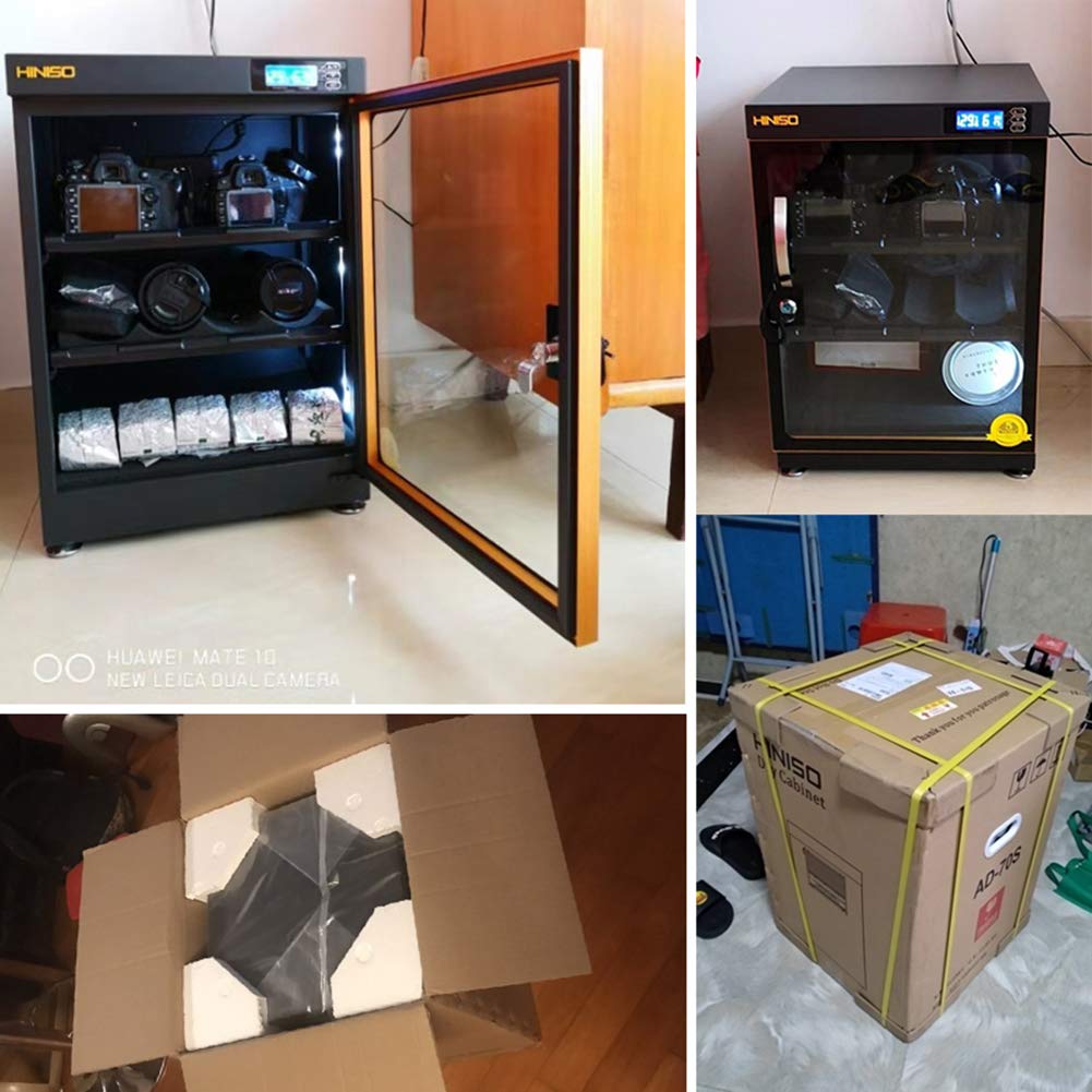 Caja De Secado Cámara SLR 70L, Caja De Seguridad, Electrónica De A Prueba De Humedad, Deshumidificador, El Gabinete De Control Electrónico Automático, El Ahorro De Energía En Silencio