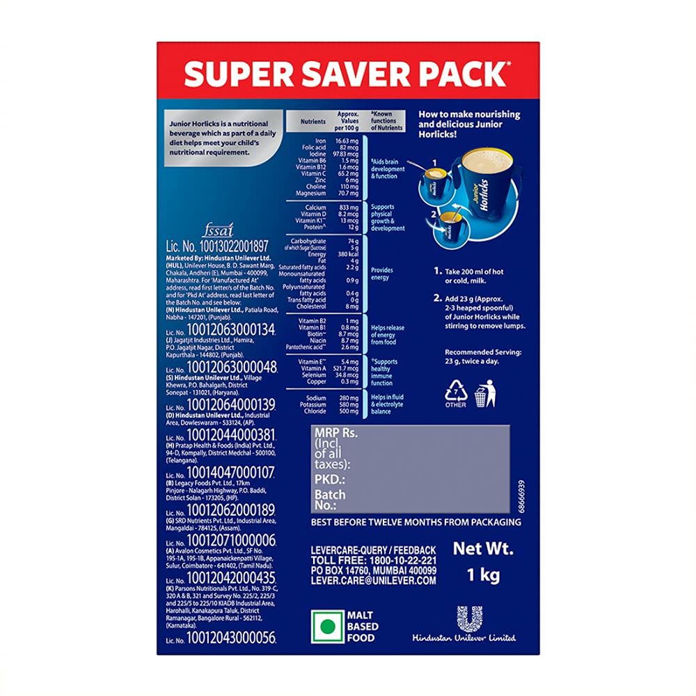 Buy Junior Horlicks, Health & Nutrition Drink for Toddlers & Young Kids