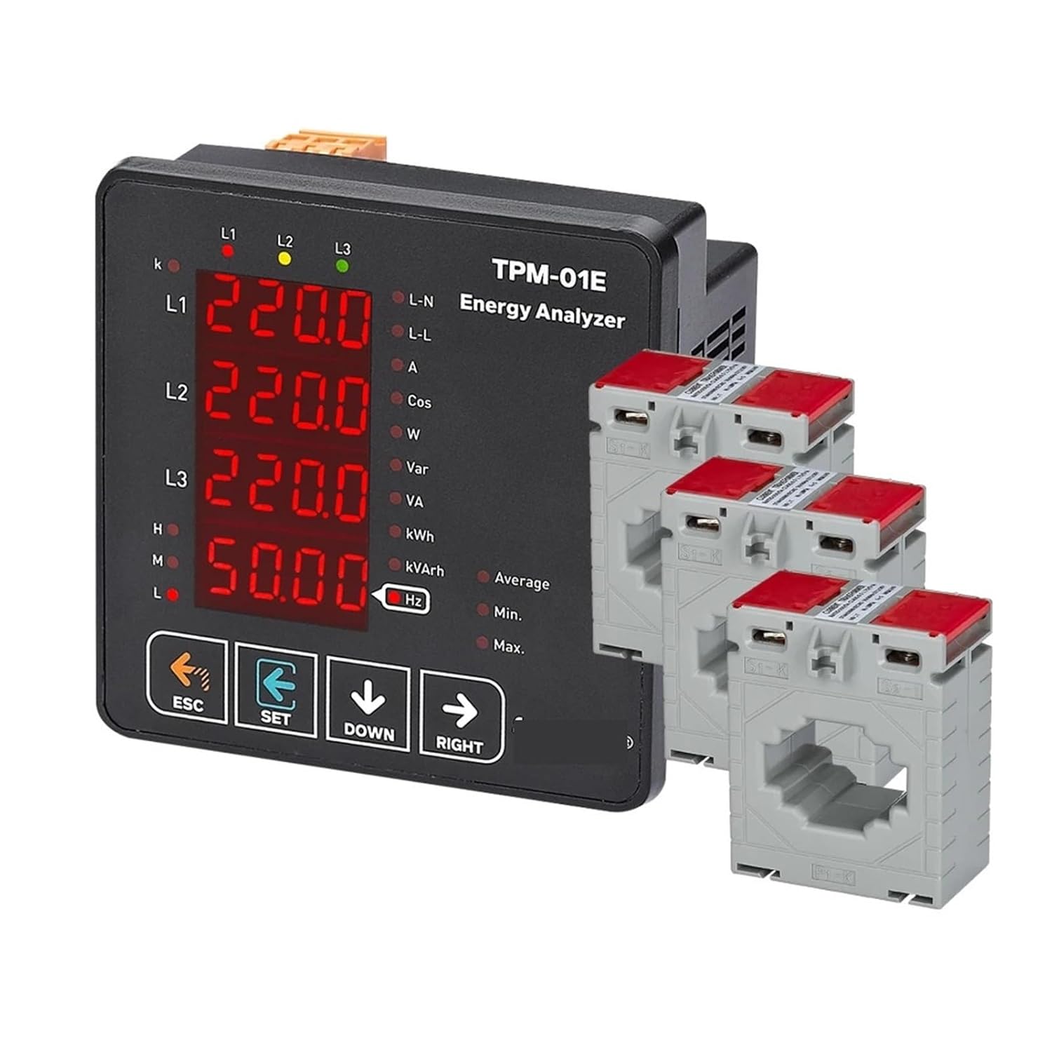 TPM-01E Energy Analyzer Multimeter 3P&4W 1Pcs(3CT 1000A)