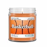 Basketball Sports Scented Candle - Smells Like Brand New Basketball - 100&percnt; Naturally Vegan Soy and Premium Fragrance &vert; Great Gift &vert; Handmade in Denver&comma; Colorado &lpar;4oz Glass Jar&rpar;