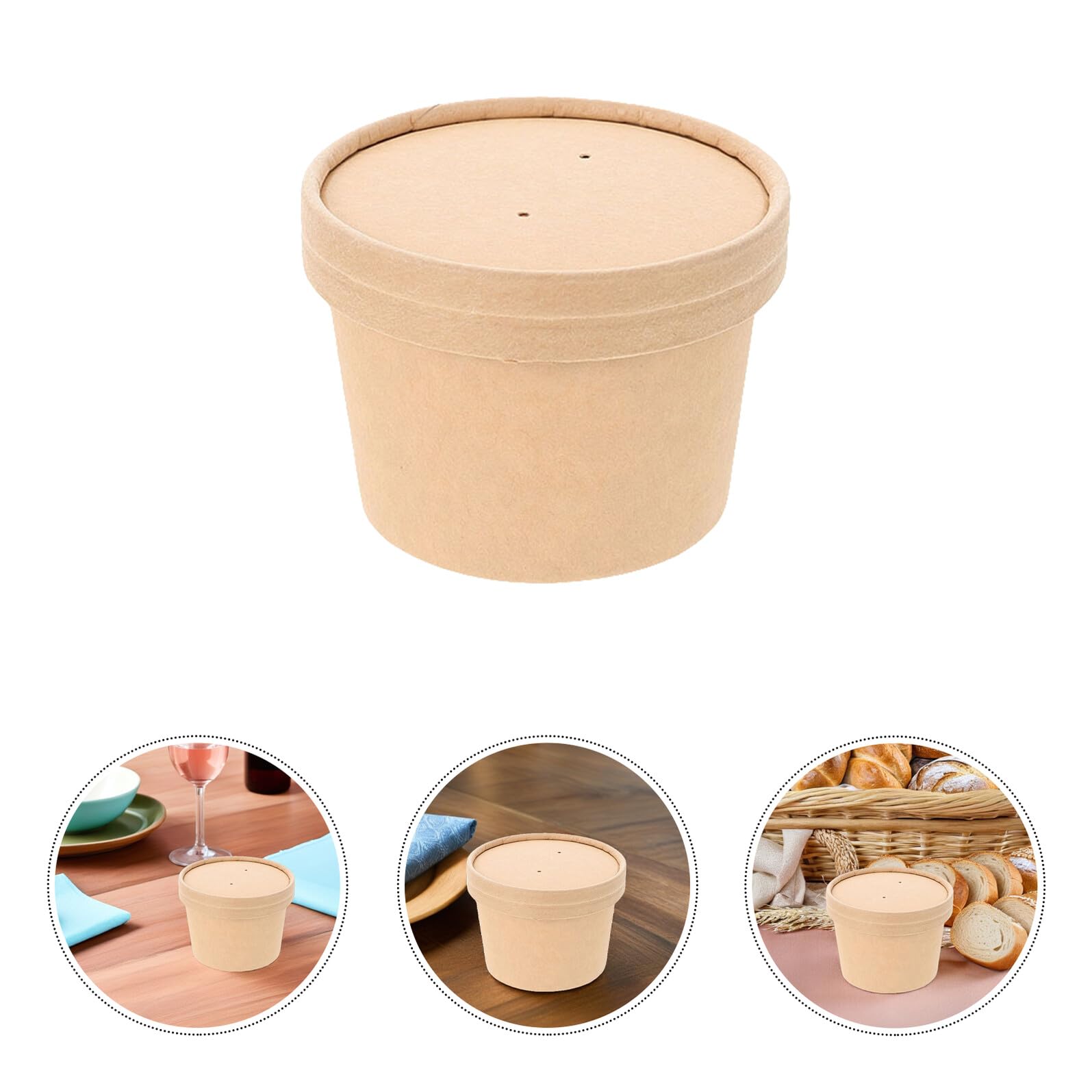 Coppette di Carta 8oz per Gelato e Yogurt, Confezione da 10 Pezzi