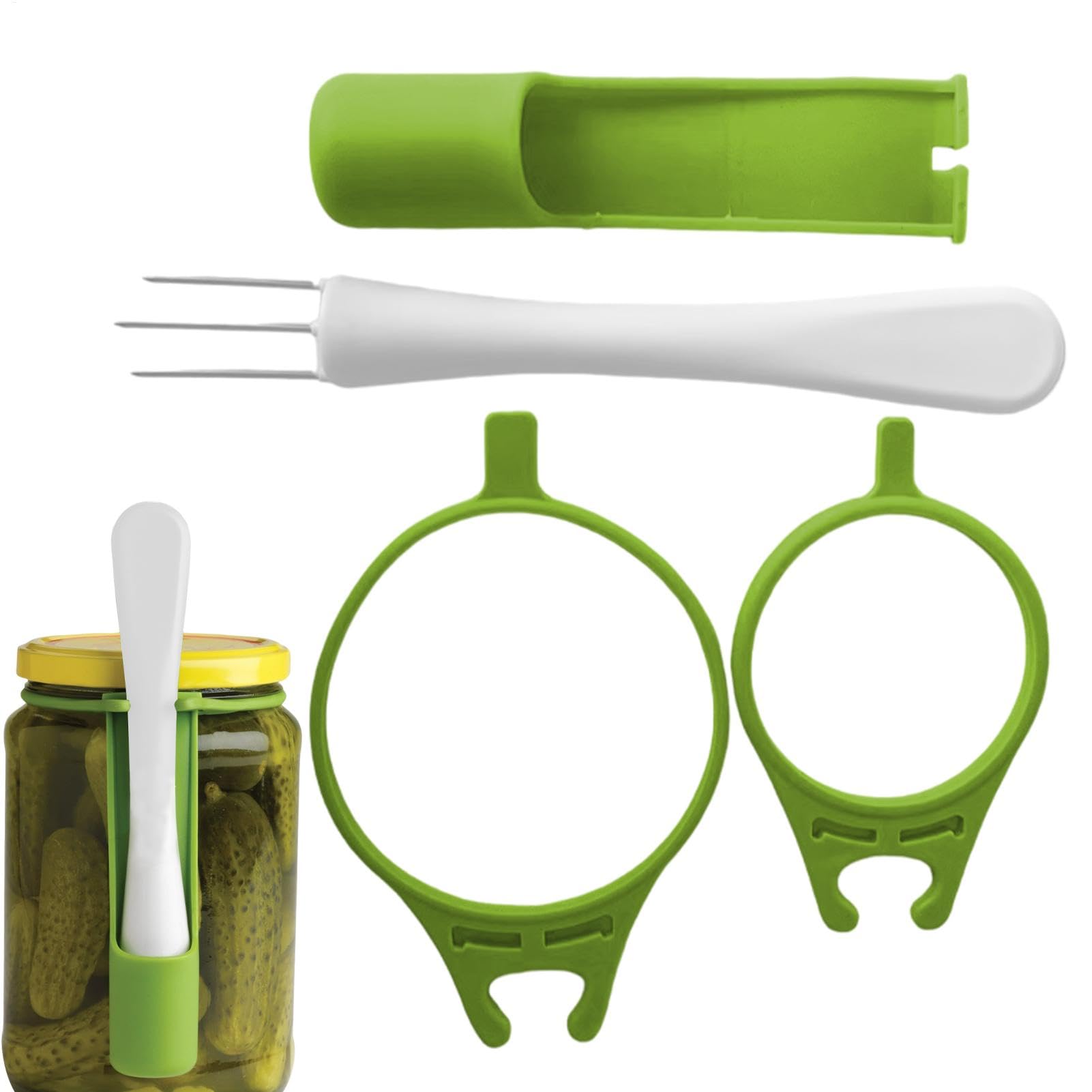 Pickle Jar Fork - Pickle Grabber Tool for Jar | Condiment Fork for Pickle Jar | Multifunction Pickle Picker | Long Handle Olive Fork Grabbing Tool | Food Grabber Pickle Accessories for Home Restauran
