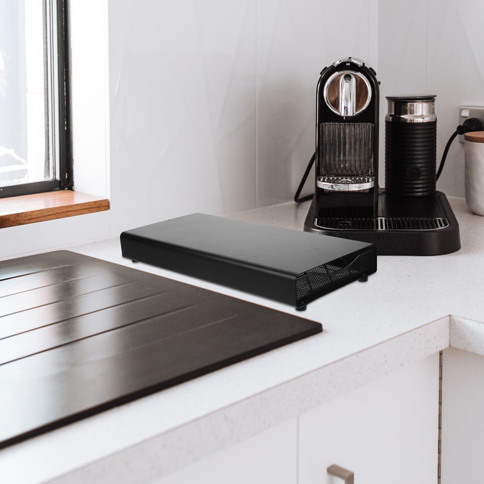 ULTECHNOVO Portacialde Nero Organizer Capsule Compatibile con Diverse Marche e Facile da per Cucina e