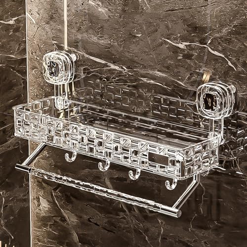 Rangement pour salle de bain antibactérien : étagère de douche à évacuation rapide