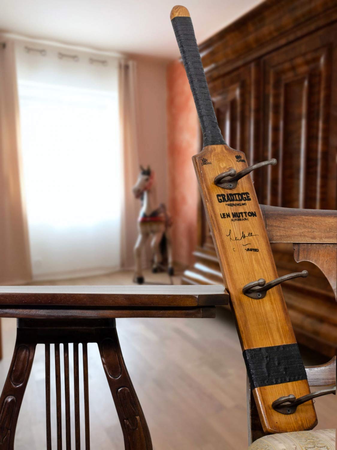 aubaho Mazza da Cricket Guardaroba attaccapanni Decorazione Ferro Legno Stile Antico