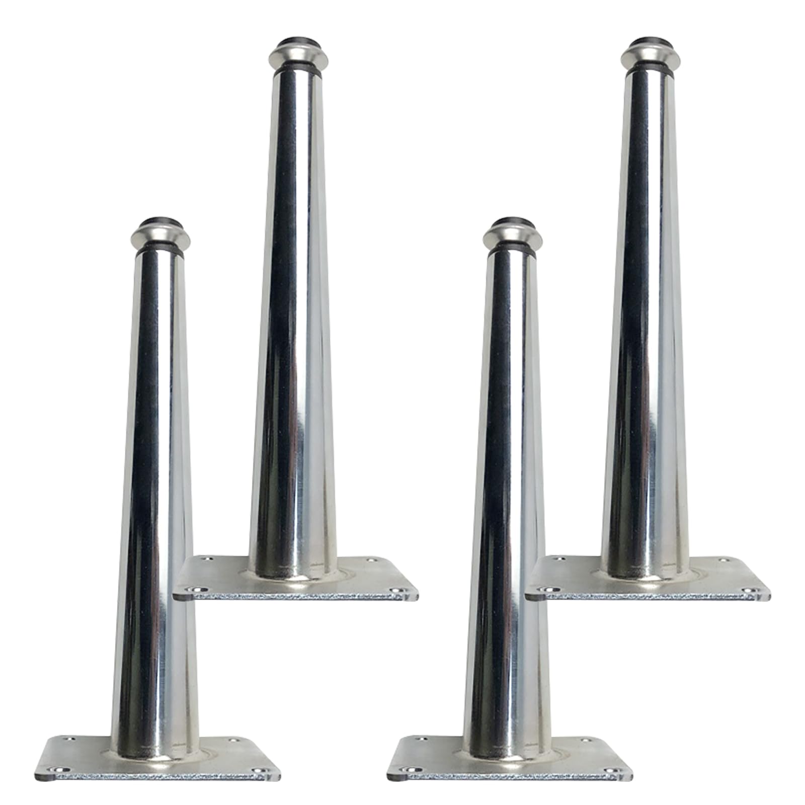 Gambe per Mobili Piedini per Tavolo Cromati Conici 4 Pezzi Piedini per Tavolo Regolabili In Ferro Cromato Con Vernice Spray Piedini per Divano Altezza: 10,5-30,5 cm Piedini per Mobile 20,5 cm/8"
