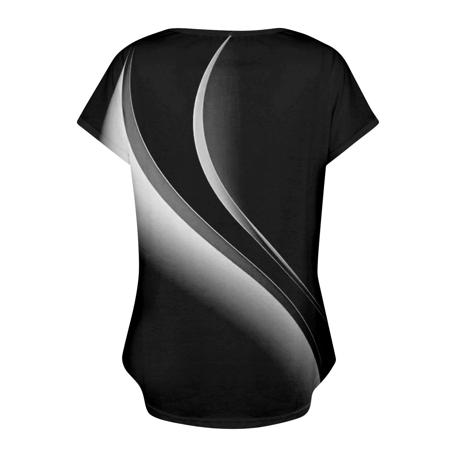 Camicette da donna a maniche corte primaverili eleganti casual vestibilità ampia magliette con bottoni decorazione estiva tinta unita tunica top, Bb-bianco, XX-Large