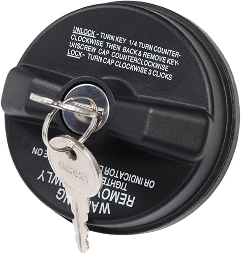 Miniatura 7 de Tapa de gas con bloqueo, tapa de combustible para Chevrolet Chevy Silverado 1500 2500 3500, Cruze, Express, Malibu, Colorado, Suburban, GMC Terrain,