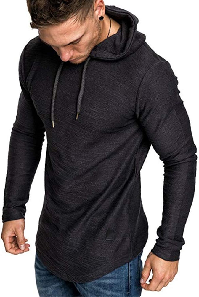 Uni Clau Fashion Hoodies Sport Sweatshirts for Men Casual Lightweight Fleece Pullover Athletic Hooded Shirts