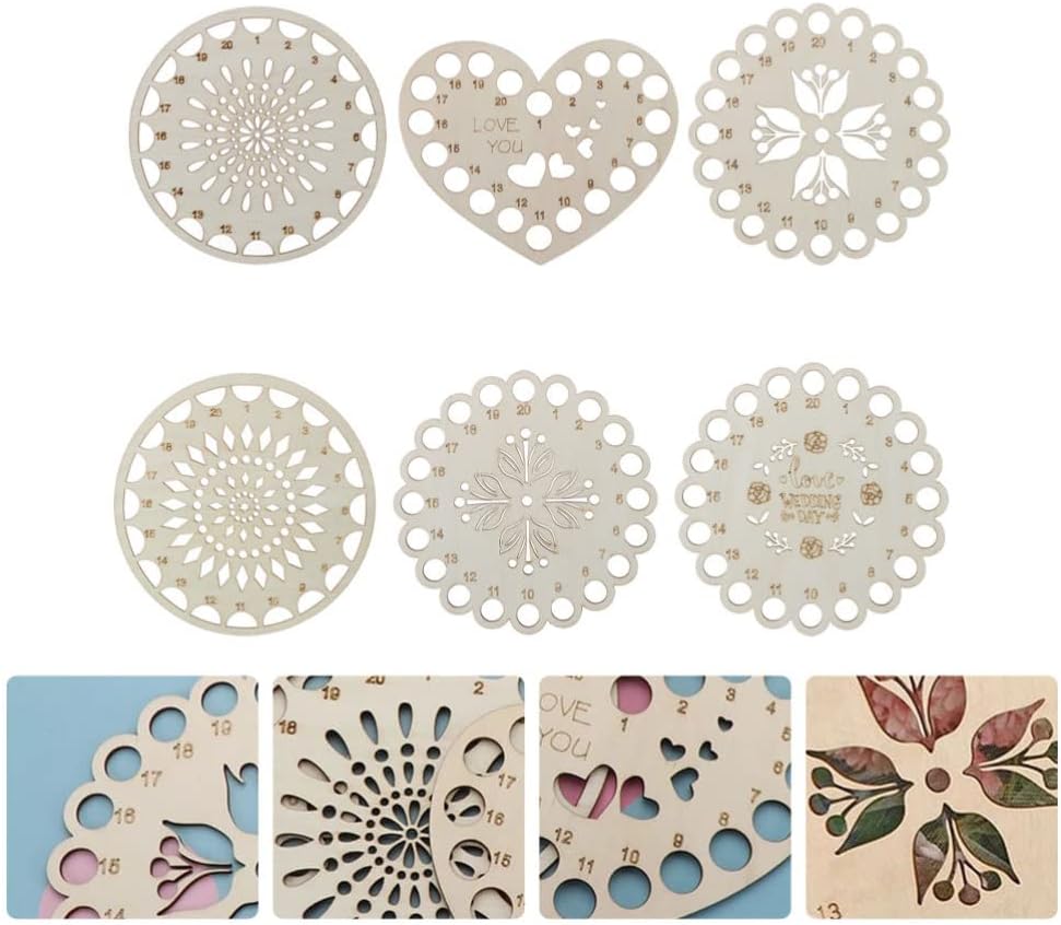 FOMIYES 6pcs Portable Cross Thread Organizers Embroidery Floss Storage Plates Creative Design and Reusable for Craft Projects