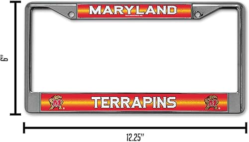 Miniatura 205 de Rico Industries NCAA 12 x 6 pulgadas, accesorio de automóvil cromado plateado brillante para automóvil/camión/SUV