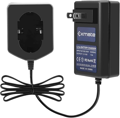 Exmate Cargador de batería de 1.2V-18V compatible con batería Hitachi 7.2V, 9.6V, 12V 14.4V 18V Pod Style (no para batería de iones de litio)