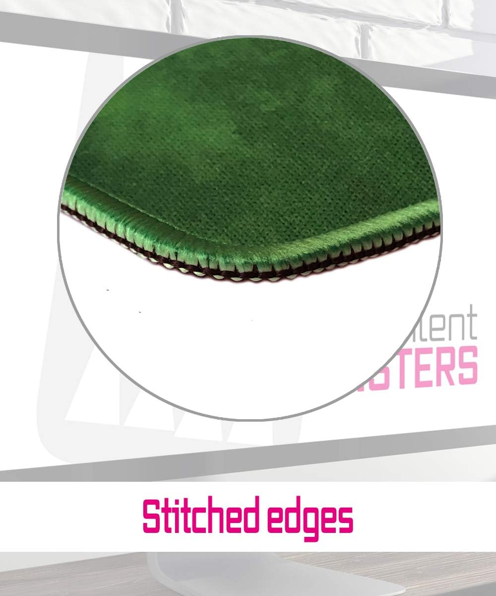 Silent Monsters Mouse Mat Small 10 x 8 inches / 24 x 20 cm, green, Stitched Edges, washable & rollable Mouse Pad - Image 3