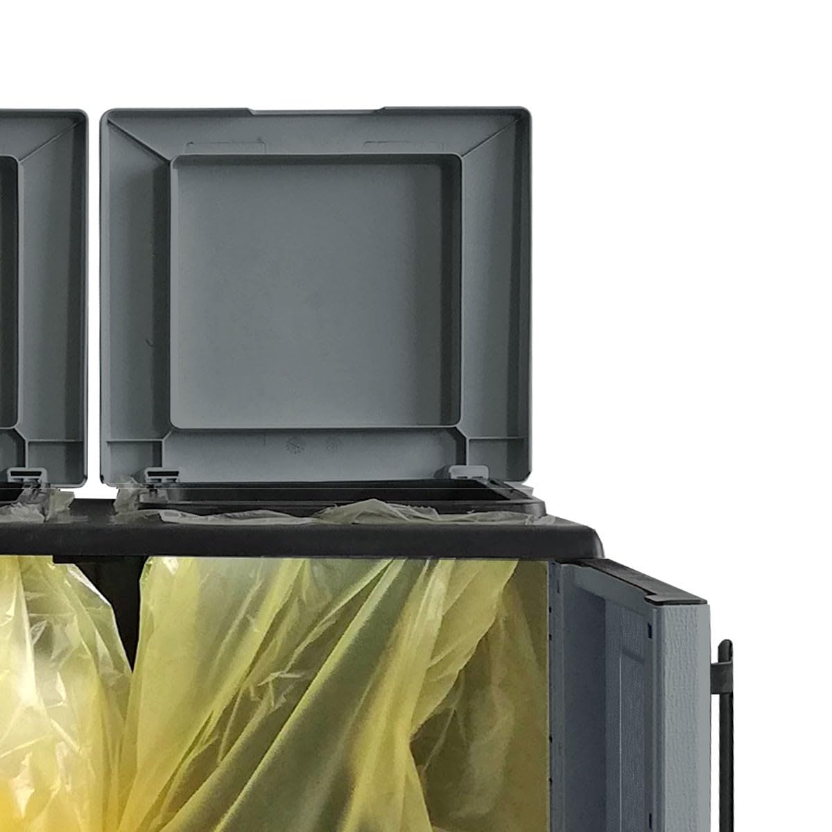 INTEC - Poubelles de tri Selectif 2 Sacs Meuble mi- Hauteur Dim 68 x 37 x 84cm 2 Anneaux de Support de Sac 2 Portes