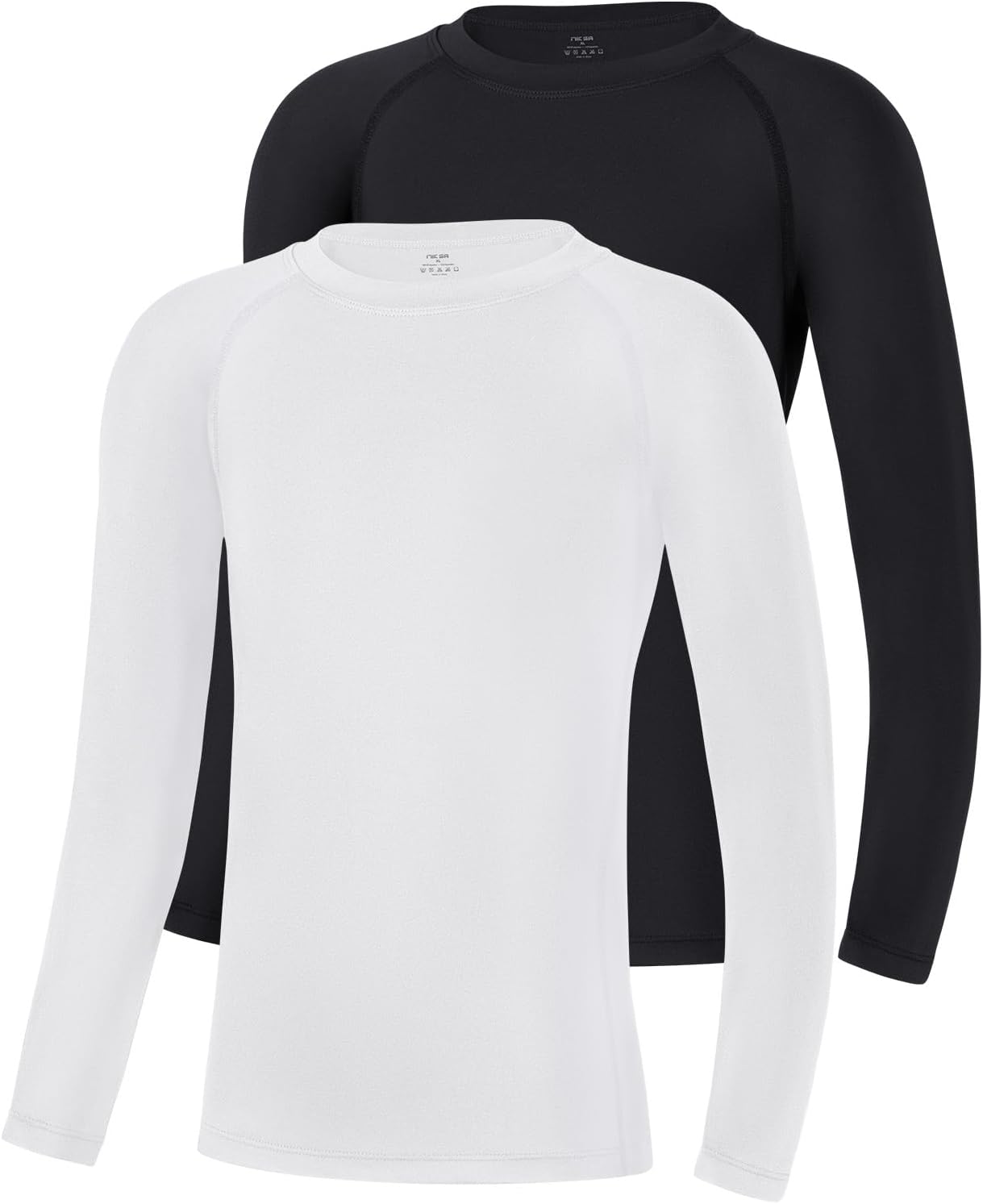 Niksa Youth Boy's Compression Shirts Kids Long Sleeve Football Undershirt
