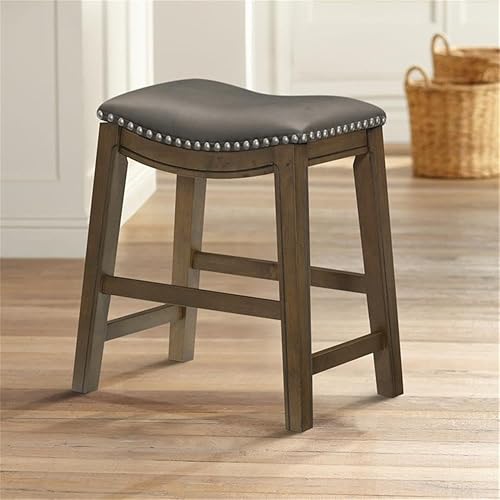 Miniatura 44 de Homelegance Ordway Taburete de altura para silla de sillín de 30 pulgadas de ancho, verde Verde,Negro -,Marrón,Gris,Rojo -