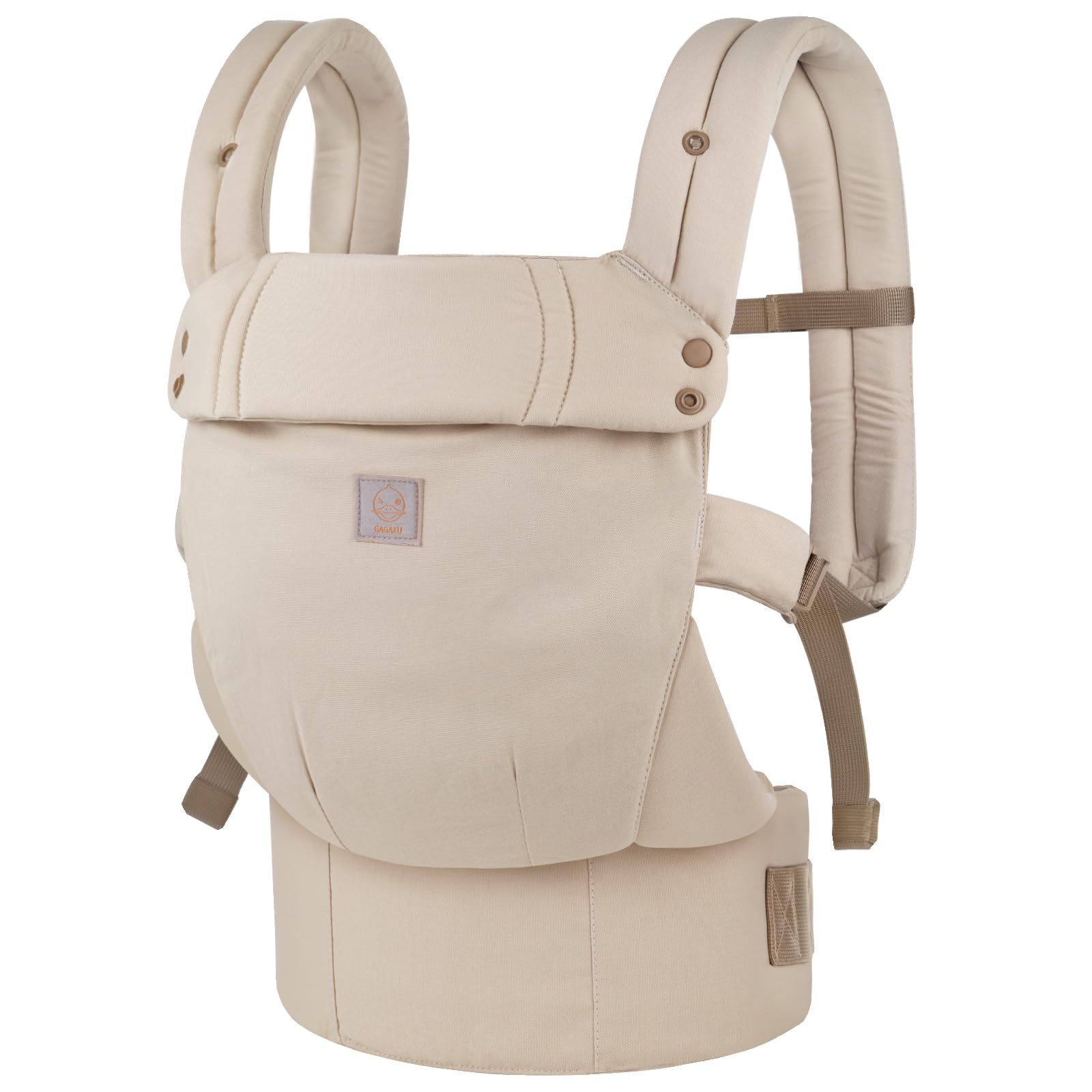 GAGAKU Babytrage für Babys Kleinkinder, Einfach zu Tragen Gesicht in Gesicht nach Vorne und Hinten Tragen, Ergonomisch Tragehilfe mit Nackenstütze, Geeignet für 3,2-15kg - Khaki