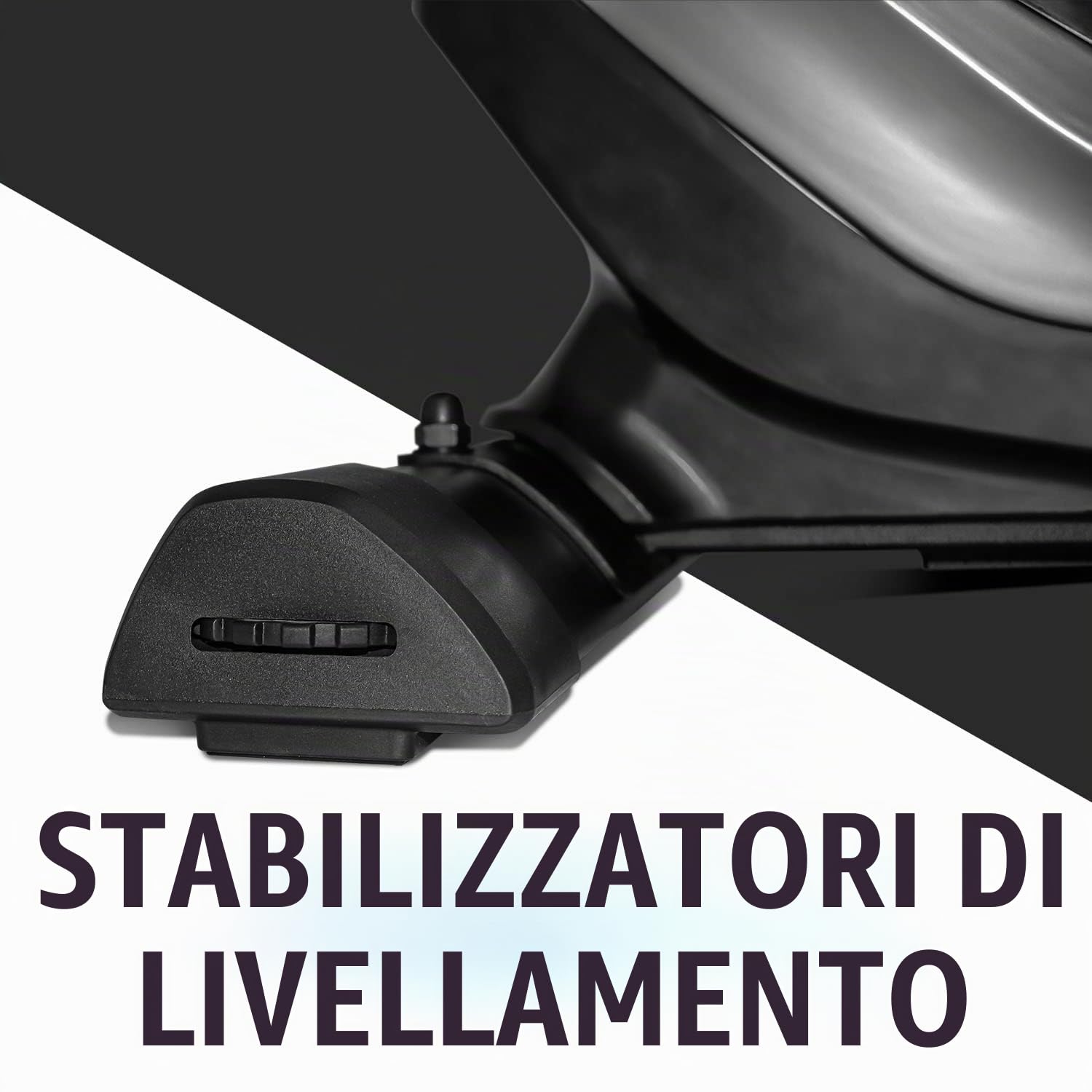 TURBO 9000 - Bici ellittica a resistenza magnetica con volano da 9kg cyclette ellittica cross trainer con display LCD e cardiofrequenzimetro incorporato