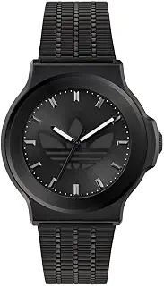 [adidas originals watch] ユニセックス 腕時計 アディダス エクスプレッションスリー AOFH25504 クォーツ 5気圧防水 ミネラルガラス ブラック文字盤 ステンレススチール [並行輸入品]