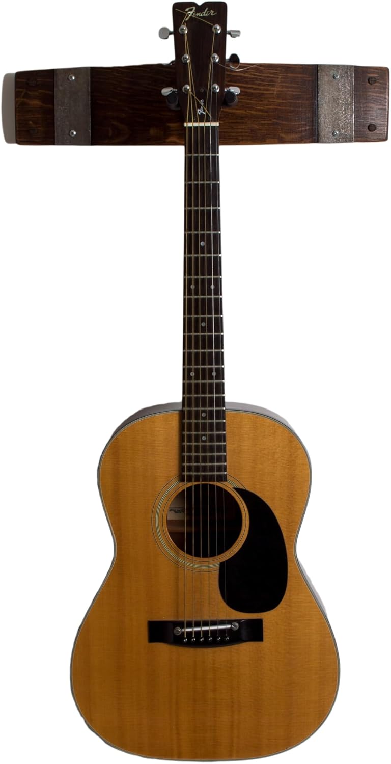 Wine Barrel Guitar Rack, Red Mahogany