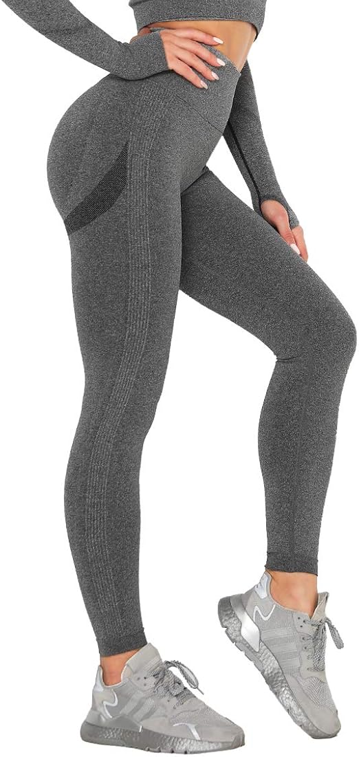 lalamelon Leggins Deportivos Mujer Push up Mallas Pantalones Cintura Alta  Yoga Leggings Pantalón Moda Sin Costuras para Fitness Running Deporte :  Amazon.es: Moda