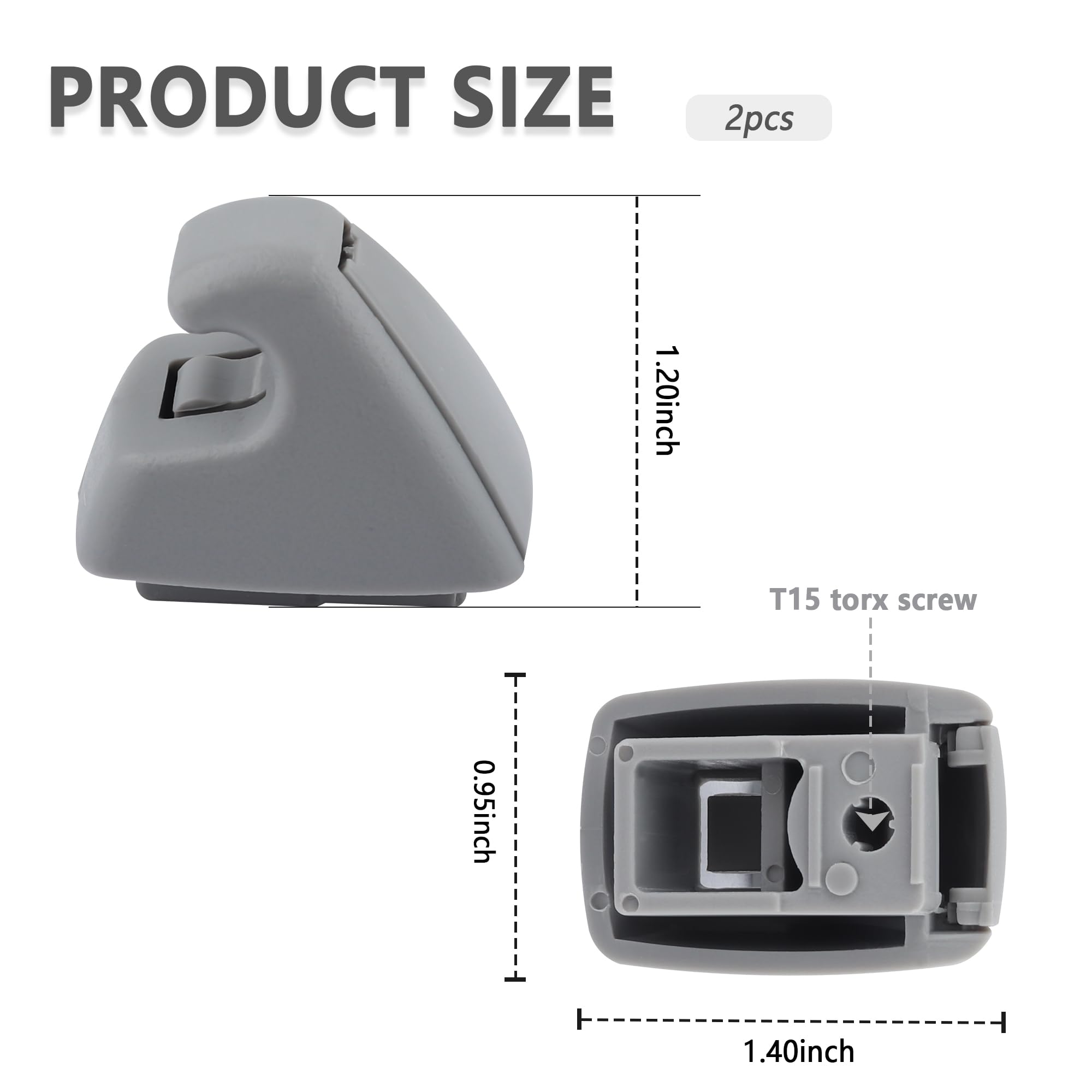 2PCS Car Sun Visor Clip,Inner Visor Clips for Cars Replacement OEM#95994975,95994976,Car Visor Accessories Compatible with Chevrolet Sonic Spark EV Cruze Limited Buick Verano