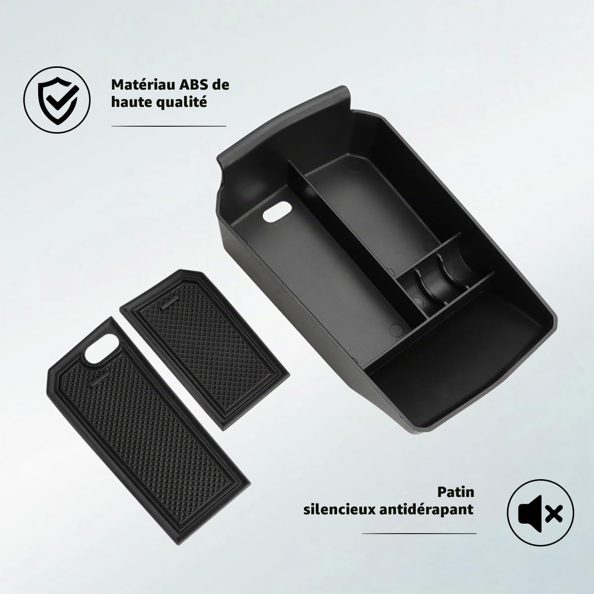 Boîte de rangement pour console centrale compatible avec 2023 2024 2025 2026 AUSTRAL Accessoires Accoudoir Plateau Boîte à gants Rangement