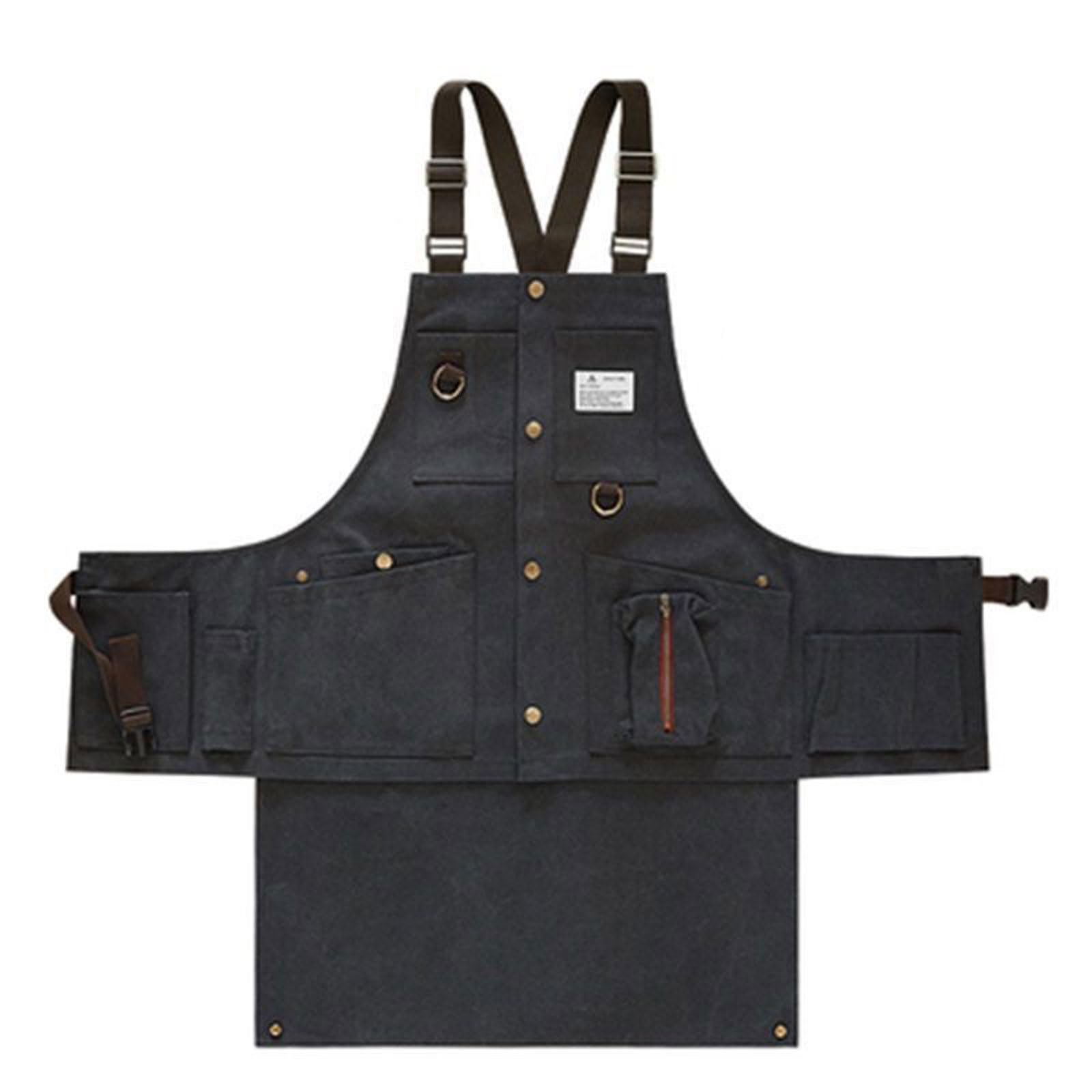 Grembiule da giardino per esterni,grembiule da carpentiere,grembiule da lavoro in tela spessa impermeabile e rimovibile,grembiule regolabile con tasche per uomini e donne per giardinaggio in ceramica