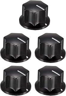 uxcell 5Pcs Speaker Control Knob Power Amplifier Knob 27mm Dia. Rotary Knobs for 6mm Dia. Shaft Potentiometer