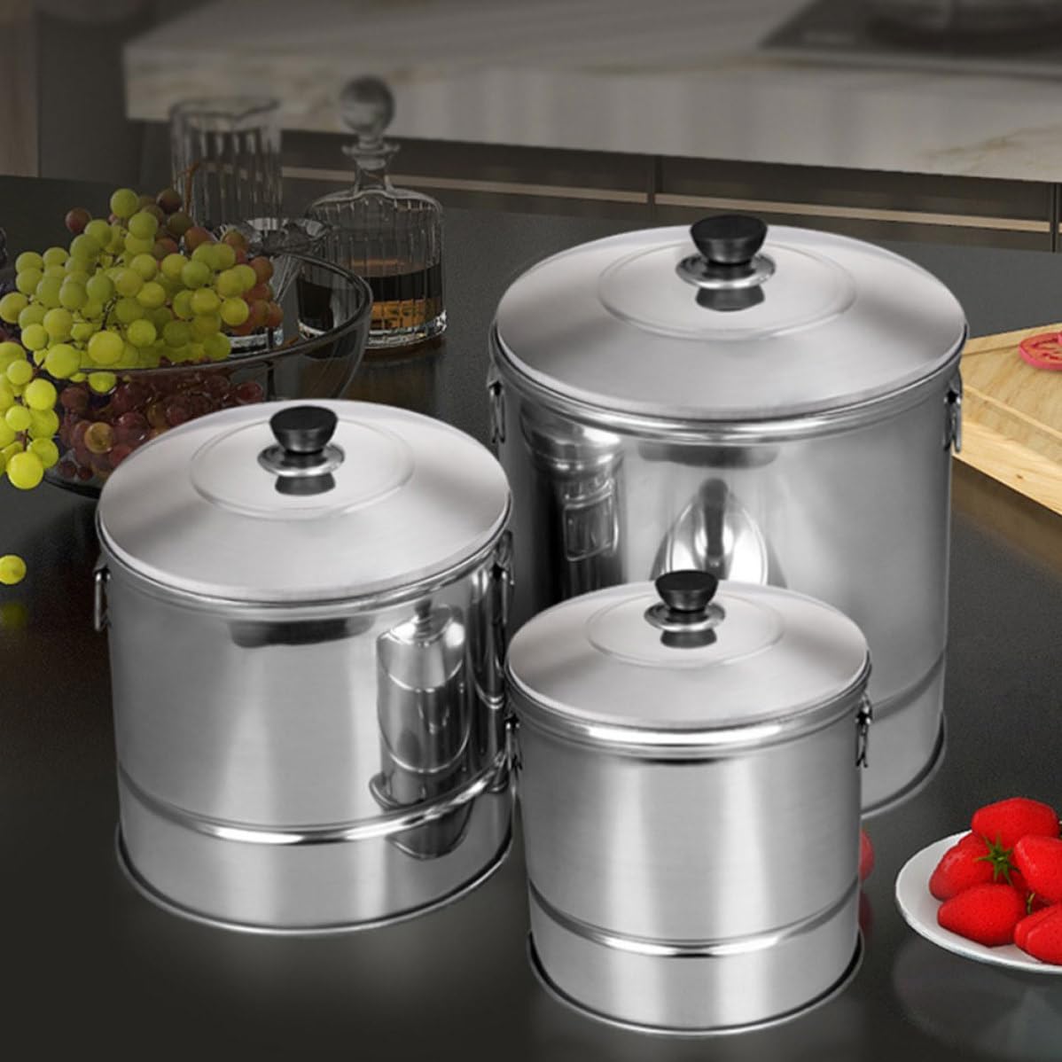 Vaporera de Acero Inoxidable para Cocinar Arroz Superficie Lisa sin Rebabas y Diseño Multifuncional Adecuado para Cocinar al Vapor en Casa