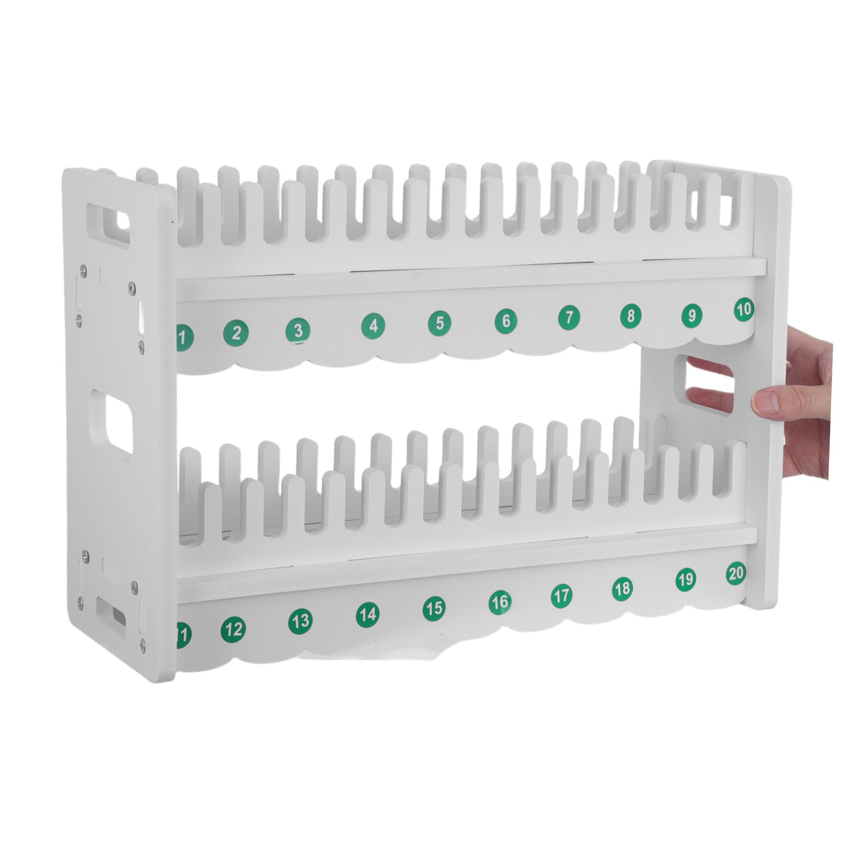 Generico Supporto Ottimizzazione da Cellulare Legno e a Bianco in per Scrivania 2 Livelli Design Elegante, Facile Montaggio dello Spazio per Negozi e Uffici