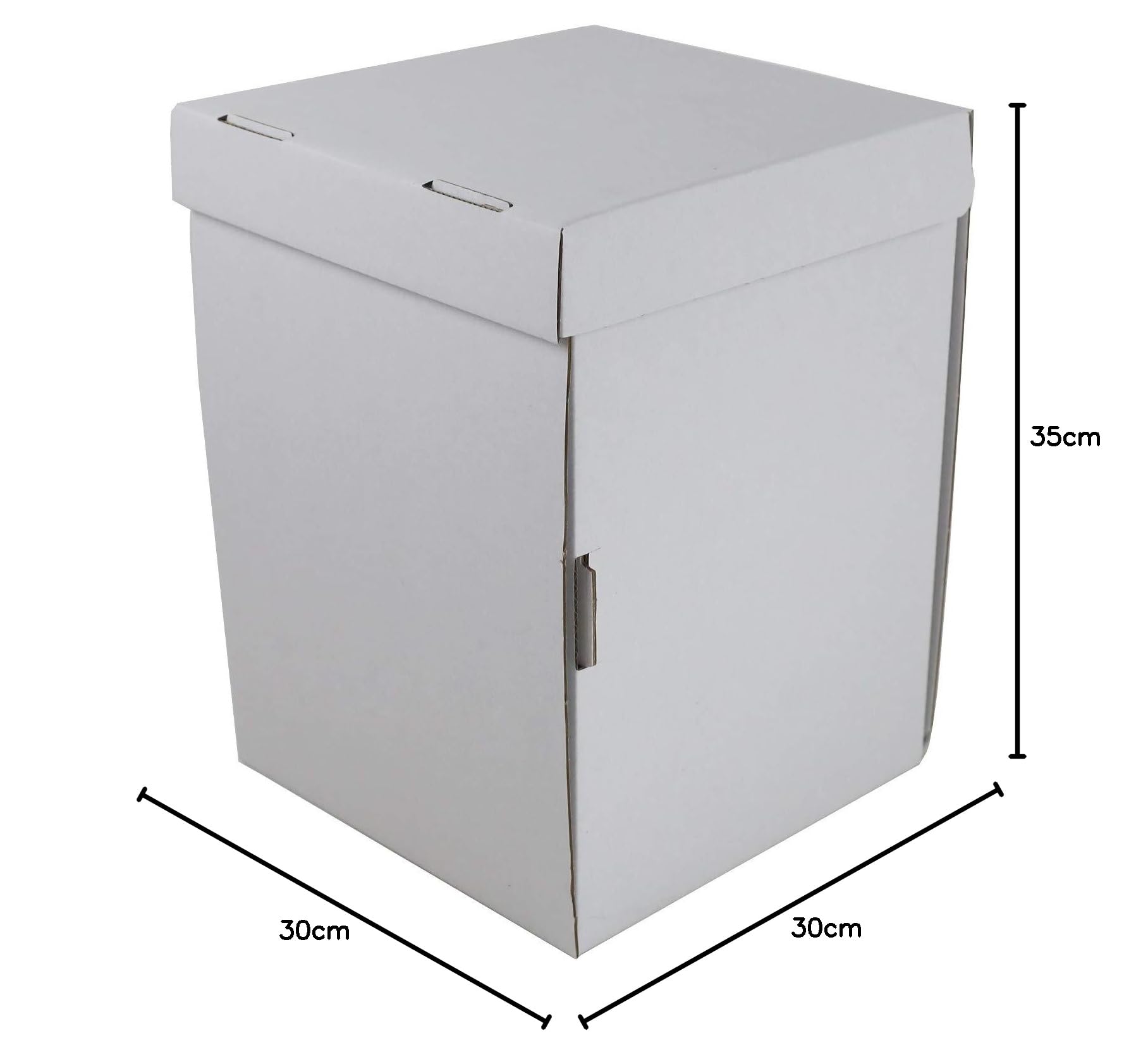 10 Stück Tortenbox - Hoch | 300 x 300 x 350mm | für hohe Torten | einteilig