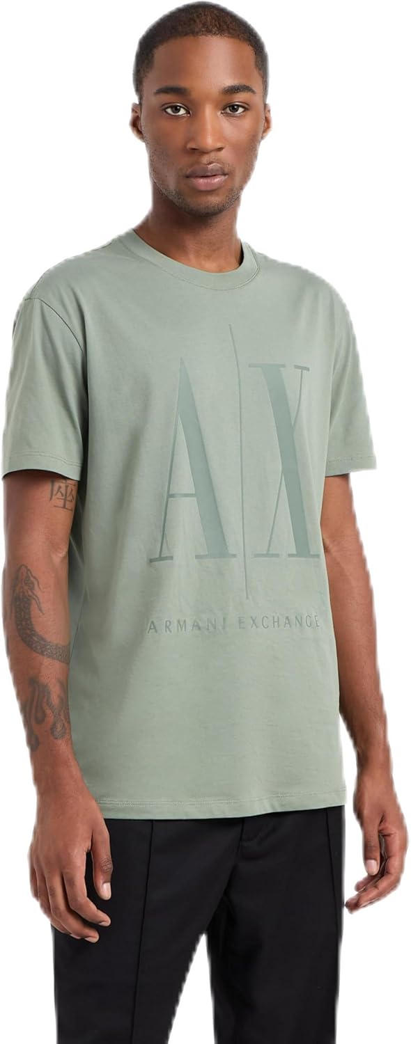 Armani Exchange Men's Regular Fit Cotton Jersey Icon Logo Tee