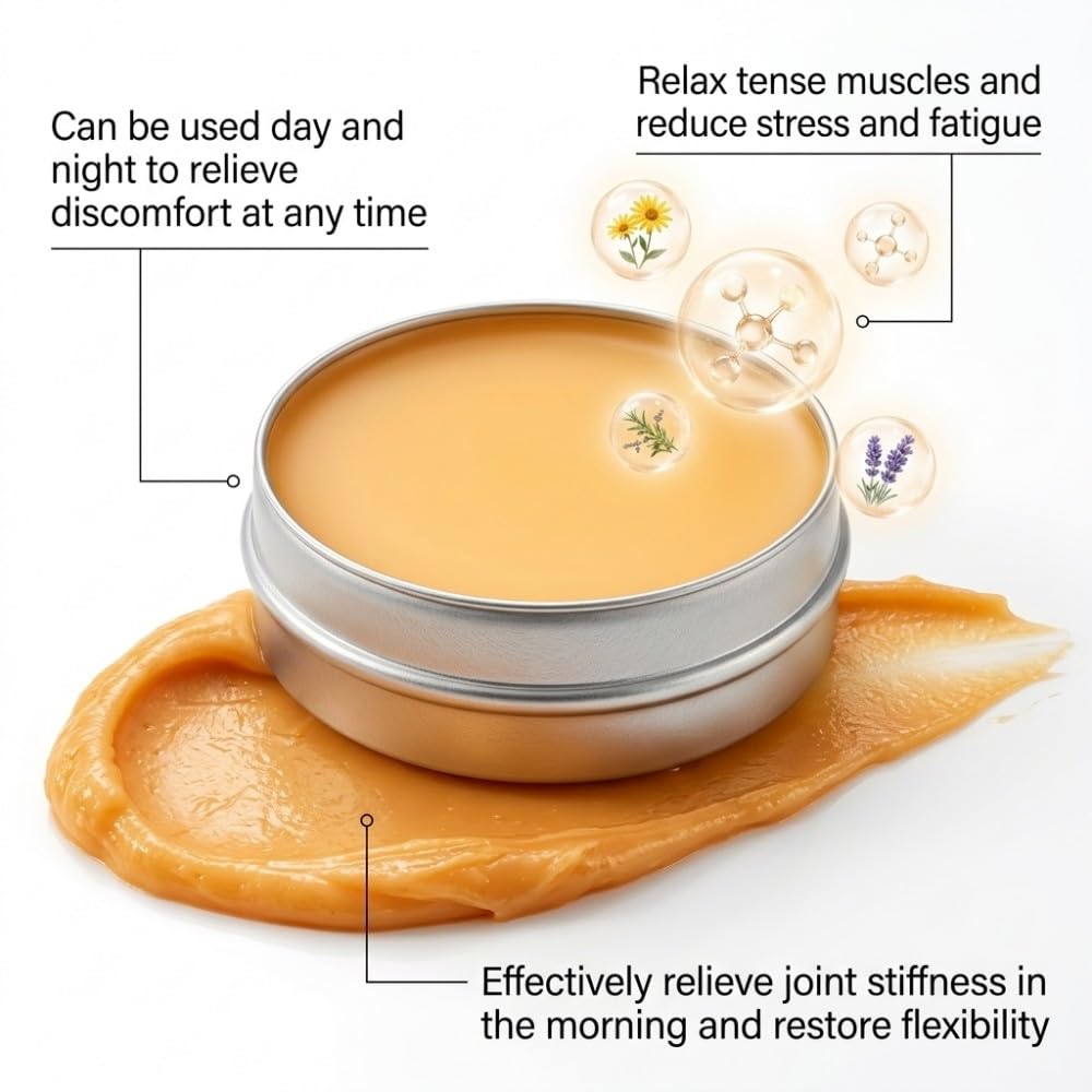 Neuro Balm, Nerve Relief Balm for Neuropathy, Natural Herbal Joint Care Cooling Soothing Massage Cream with Magnesium and Menthol, Joint & Muscle Care Ointment — view 3