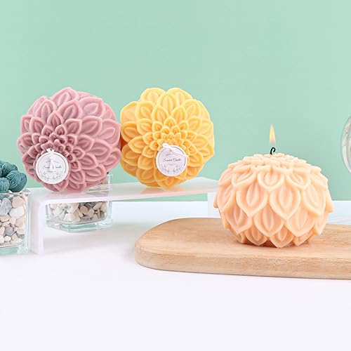 Miniatura 4 de Molde de silicona para velas de nasturtium pétalos de loto para fondant chocolate caramelos bombas de baño resina epoxi yeso arcilla polimérica