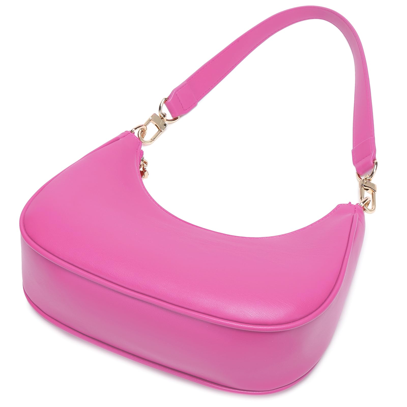 Women's Shoulder Bags Cute Hobo Purses Vintage Handbags with Zipper Lightweight Underarm for Dating Shopping Gift (Pink) view 4
