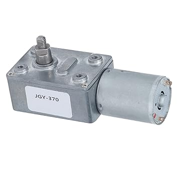 12v Dc Motor High Torque, Worm Gear Motor Self Locking Speed Reduction Motors Reversible Dc Electric Motor with 8mm Shaft for Industrial Automation(90RPM)