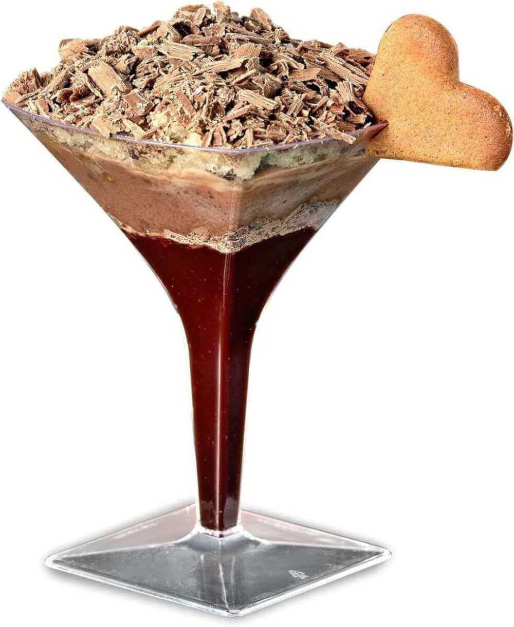 EMI Yoshi Koyal Square Mini Martini Glasses, 2-Ounce, Clear, Set of 96