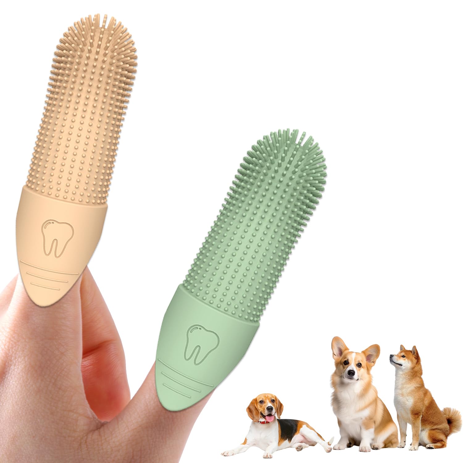 2 Pcs Dog Toothbrush