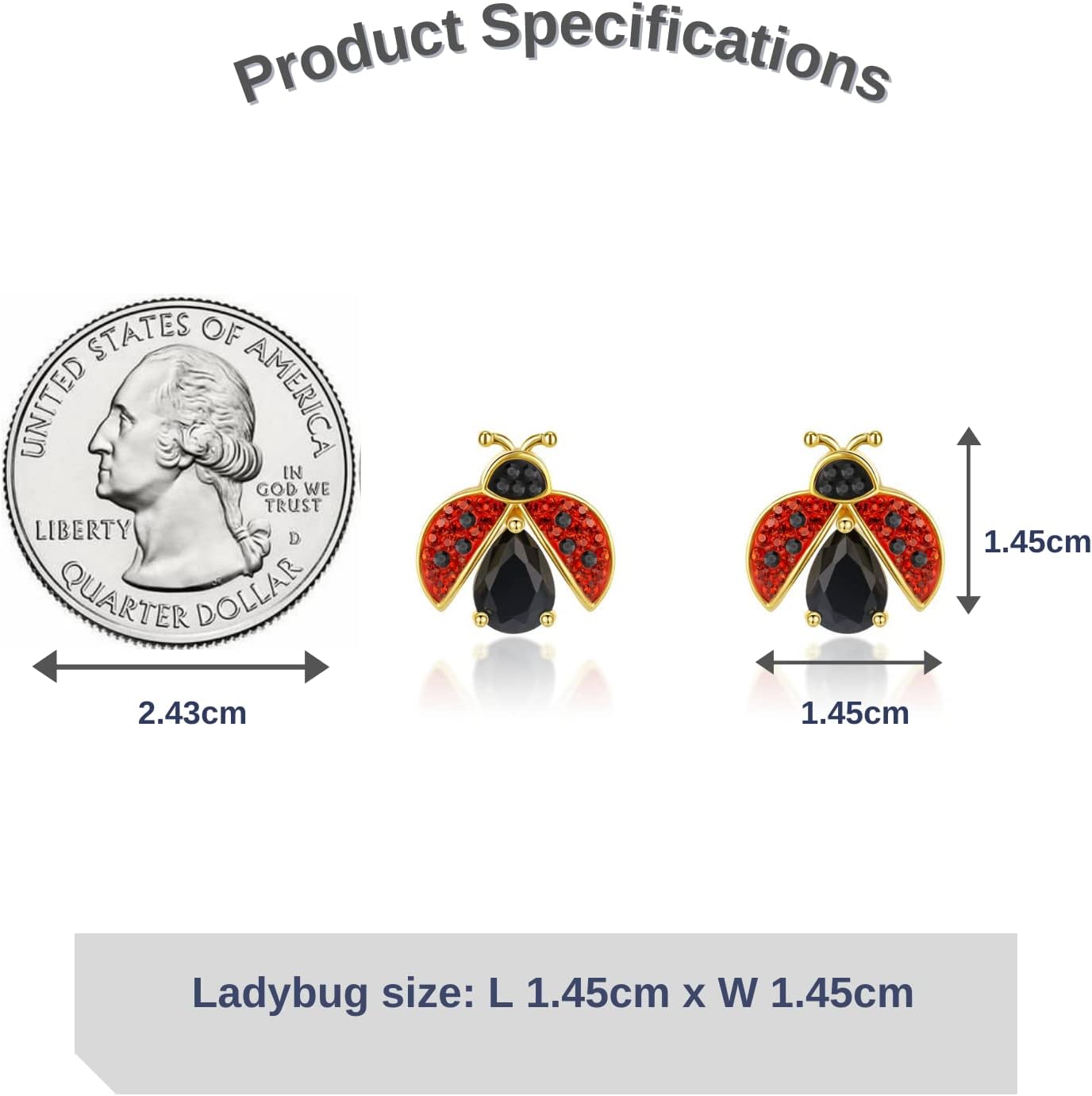 Superchic Ladybug Pendant Necklace Cute Cubic Zirconia with floating Crystals for Women Halloween Party Birthday Gifts - Image 3