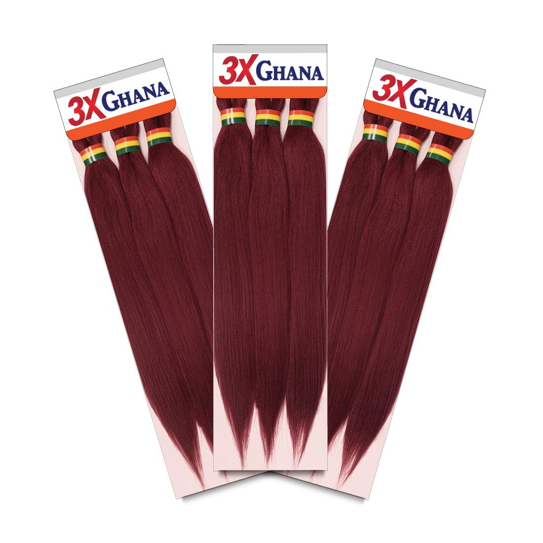 REALISTIC - Multi Pack Deals! Pre-stretched X-Pression 3X Ghana Braids unfolded 50" 100% Kanekalon Easy to Braid Itch Free (3-PACK, LBG) E613XG5-LBG3