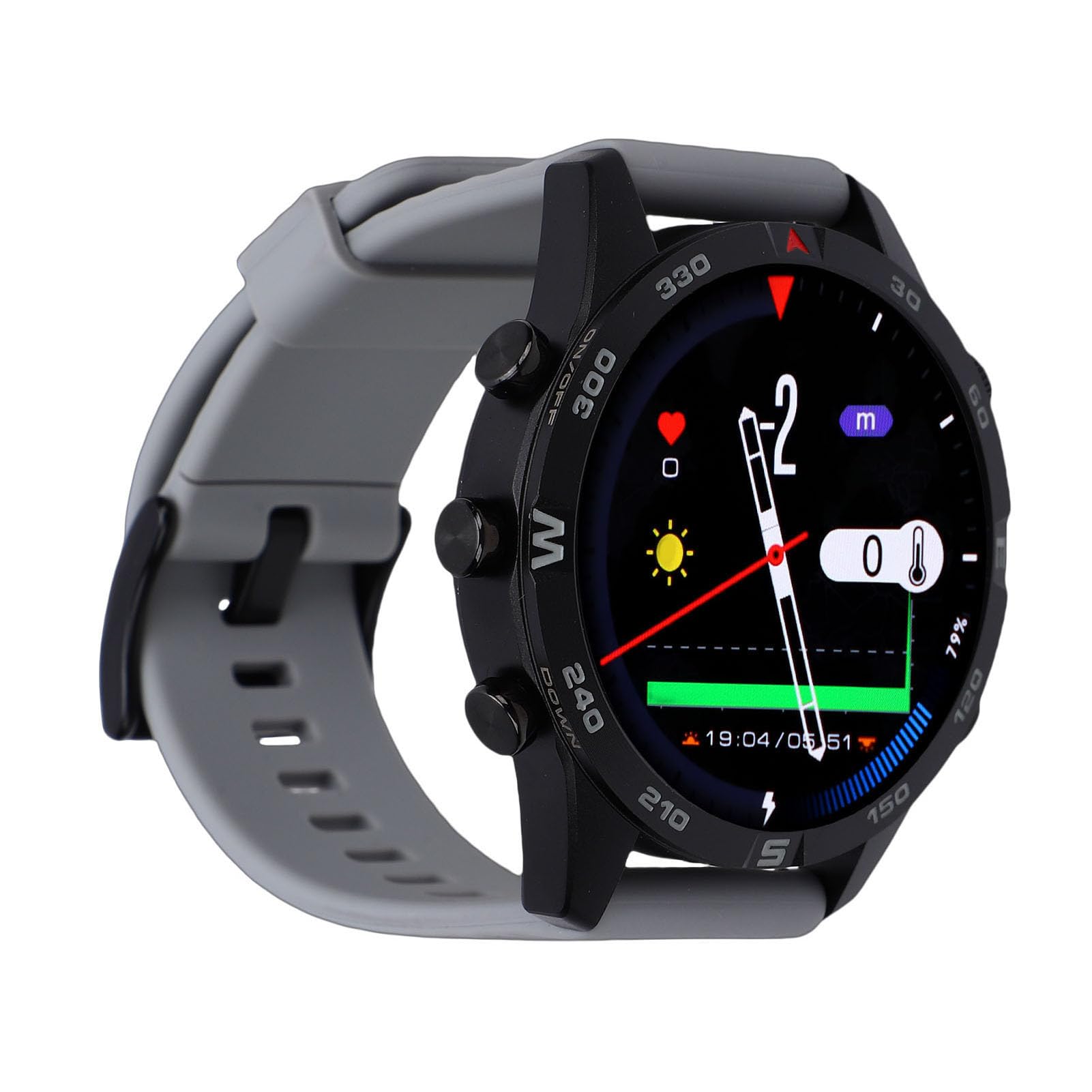 Drfeify Montre de Plongée Intelligente, Alliage de Zinc et Silicone, Ordinateur de Plongée étanche jusqu'à 100 M avec Capteur de Profondeur et Baromètre pour Les Activités sous-Marines