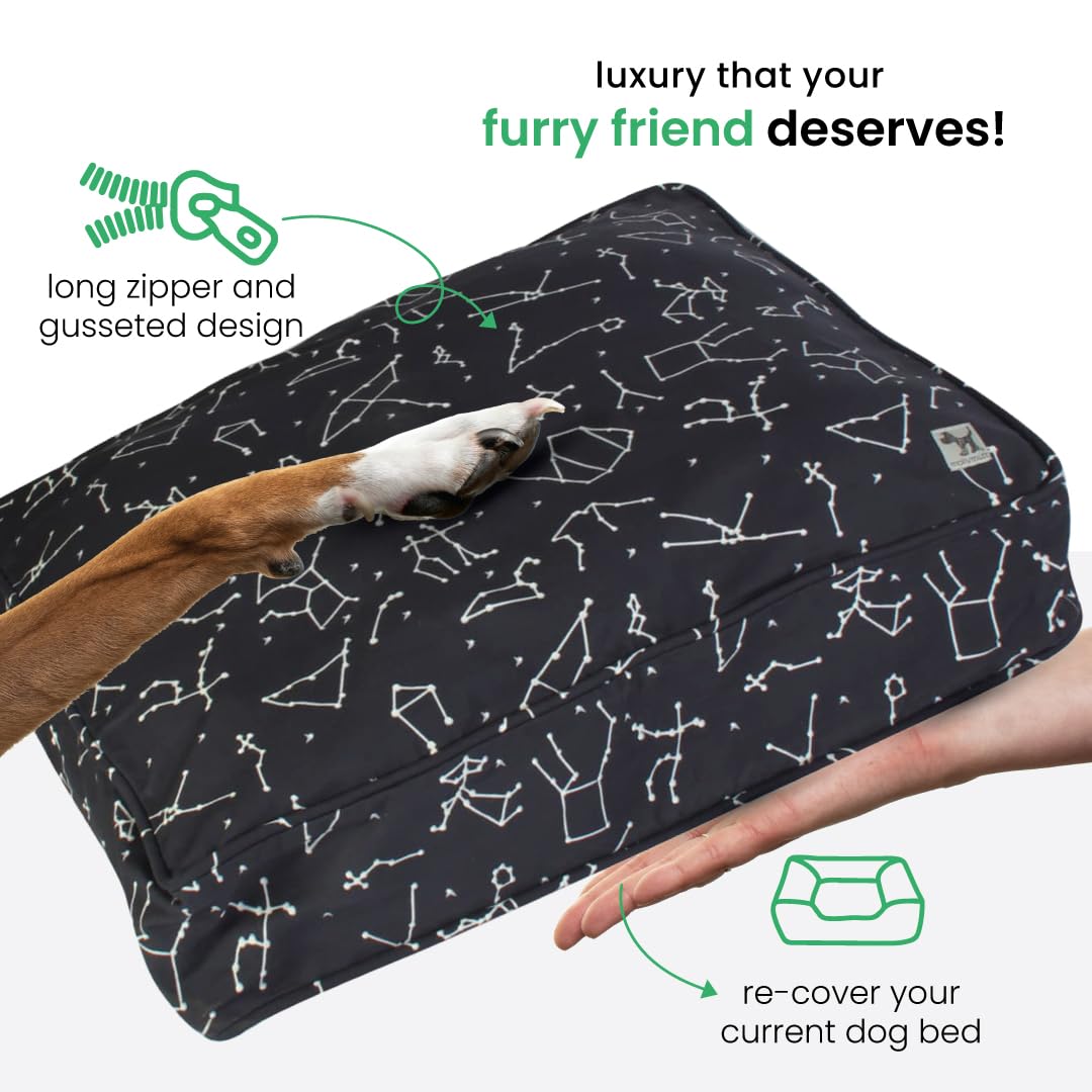 Molly Mutt Copriletto per cani di piccola taglia, stampa Rocketman, misure 55,8 x 68,7 x 12,7 cm, 100% cotone, resistente, traspirante, sostenibile, lavabile in lavatrice
