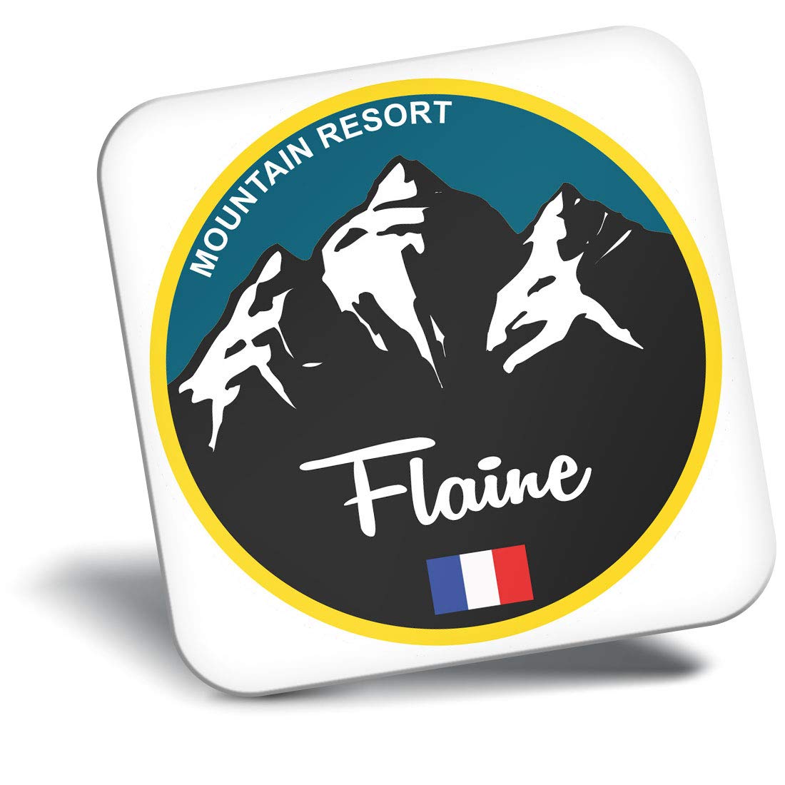 Destination Vinyl Ltd Fridge Magnet - Flaine Ski Snowboard Resort France 5337