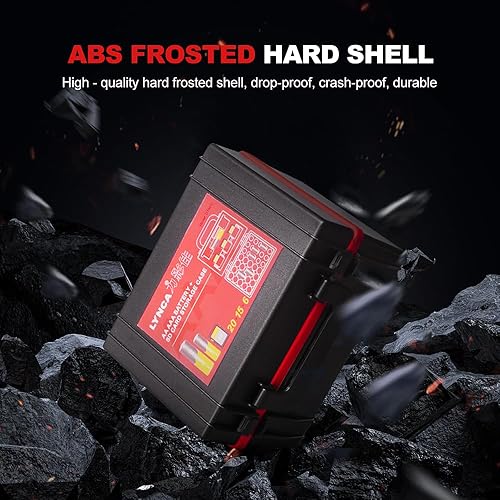 Miniatura 5 de LYNCA Caja de almacenamiento organizadora de batería dura y soporte para tarjetas SD con capacidad para 20 fundas de batería 18650, con probador de