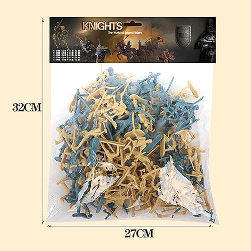 Miniatura 7 de Zcargel Juego de modelos de ejército para hombres, 28344880100 piezas de soldados medievales, figuras militares, modelo de soldado antiguo, figuras