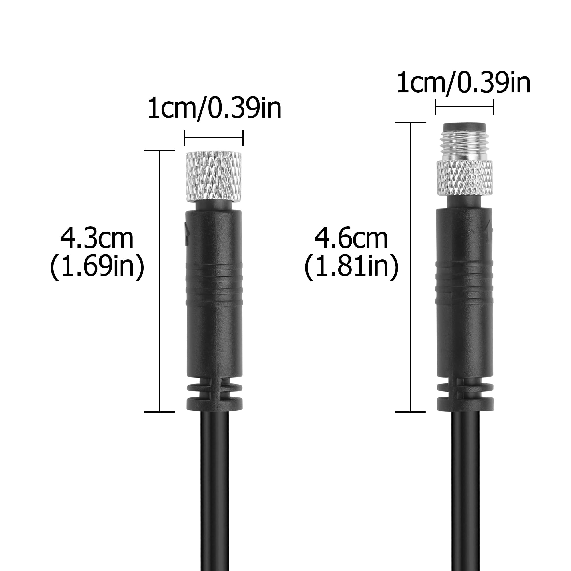 YACSEJAO 2 paia di cavi seriali M8 3 pin 2 maschio+2 femmina M8 maschio 3 pin campo spina cablabile IP67 sensore industriale impermeabile cavo di cablaggio (3 spill)