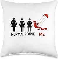 Vista 1 de funny Kiteboarding life Funny normel pepole me Kitesurf Kiteboarder - Almohada de 16 x 16 pulgadas, multicolor